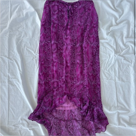 VINTAGE BETSEY JOHNSON HIGH LOW MAXI SKIRT M